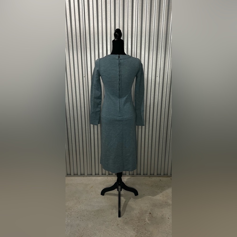 Women’s Vintage Sonia Rykiel Henri Bendel 70s Blue Knit Long Sleeve Dress XXS - Picture 2 of 9